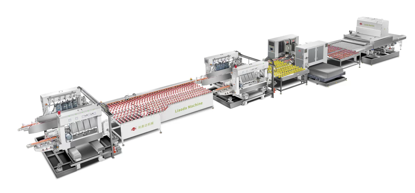 glass double edging and washing production line